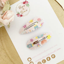 Load image into Gallery viewer, Space scalloped snap clip set
