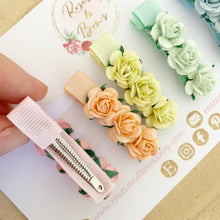 Load image into Gallery viewer, Pastel Rose Clips or Clip Set
