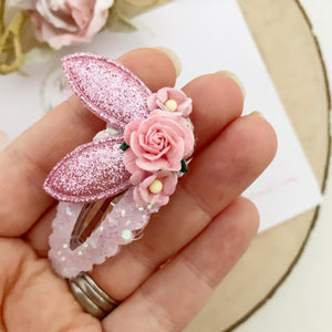 Dainty Bunny Ears Easter Snap Clip