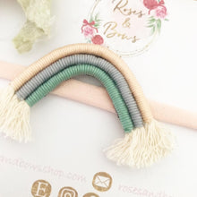 Load image into Gallery viewer, Macrame Rainbow headband or clip
