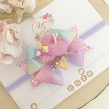Load image into Gallery viewer, Fluffy Ice Cream Hair Bow Headband or Clip
