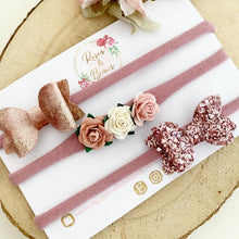 Load image into Gallery viewer, Dusky pink headband set
