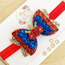 Load image into Gallery viewer, Jubilee Glitter Bow Headband or Clip
