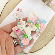 Load image into Gallery viewer, Rainbow Deer Bow Headband or Clip
