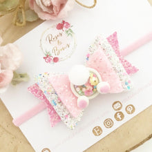Load image into Gallery viewer, Easter Bunny Tail Hair Bow Headband or Clip
