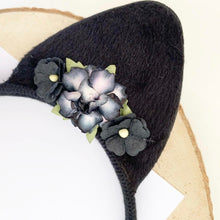 Load image into Gallery viewer, Personalised Name Halloween Cat Ears Headband
