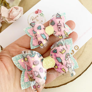 Summer Vibes Hair Bow Headband or Clip