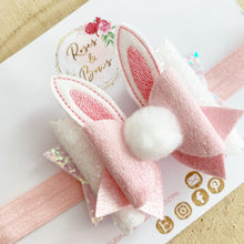 Load image into Gallery viewer, Bunny Ears Easter Hair Bow Headband or Clip
