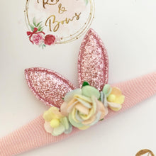 Load image into Gallery viewer, Rainbow Dainty Bunny Ears Easter headband
