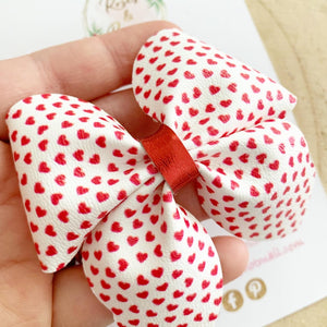 Valentines Sailor Bow Headband or Clip