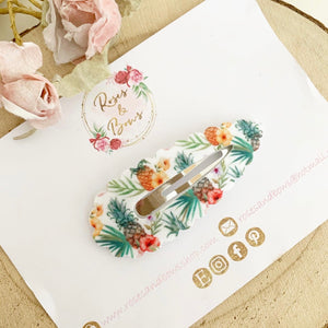 Pineapple large snap scalloped clip
