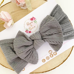 Grey Nylon Headwrap Headband