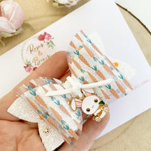 Load image into Gallery viewer, Easter Bunny Transparent Charm Hair Bow Headband or Clip
