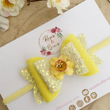 Load image into Gallery viewer, Daffodil Hair Bow Headband or clip
