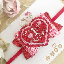 Load image into Gallery viewer, My 1st Valentine’s Hair Bow Headband or Clip
