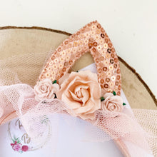 Load image into Gallery viewer, Blush cat ears headband
