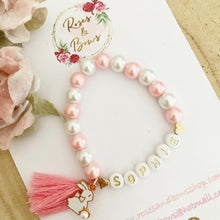 Load image into Gallery viewer, Girls Personalised Easter Bunny Bracelet
