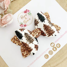 Load image into Gallery viewer, Autumn leopard tree hair Bow Headband or Clip
