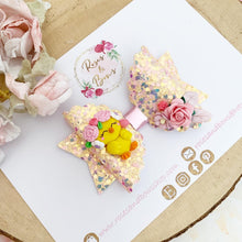Load image into Gallery viewer, Easter Chick Hair Bow Headband or Clip
