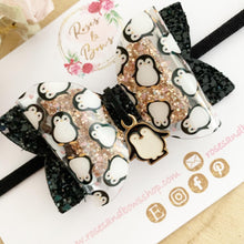 Load image into Gallery viewer, Penguin Hair Bow Headband or Clip
