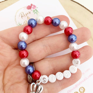 Girls Personalised Jubilee Bracelet