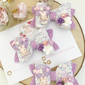 Easter Bunny Hot Air Balloon Hair Bow Headband or Clip
