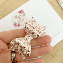 Load image into Gallery viewer, Rose gold Hair Bow Headband or Clip
