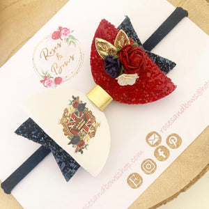 God Save the King Coronation Hair Bow Headband or Clip