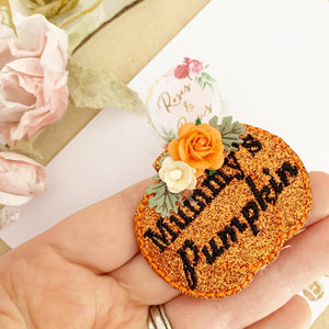 Mummy’s Pumpkin / Daddy’s Pumpkin Headband or Clip