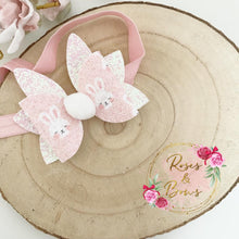 Load image into Gallery viewer, Bunny Tail Easter Hair Bow Headband or Clip
