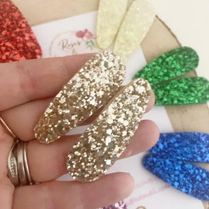 Glitter Snap Clip Pair - Glitter Clips Set of 2