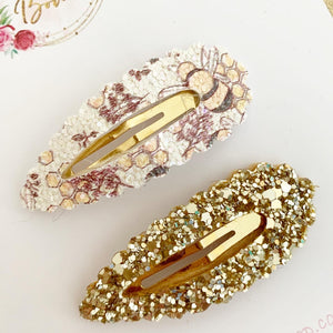 Bee and Honeycomb Snap Clip Set