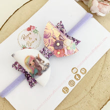 Load image into Gallery viewer, Mermaid and unicorn iridescent and Glitter Hair Bow Headband or Clip
