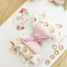 Load image into Gallery viewer, Pink Crystal Hair Bow Headband or Clip
