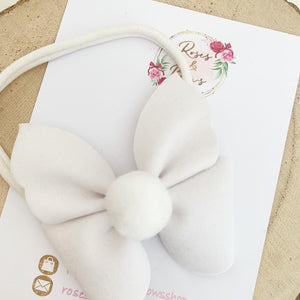 Personalised Easter Bunny Hair Bow - bunny Ears Hair Bow Headband or Clip