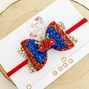 Jubilee Glitter Bow Headband or Clip