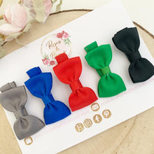Load image into Gallery viewer, Classic colours Small Hair Bow Clip Set
