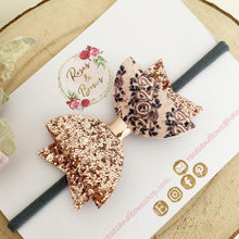 Load image into Gallery viewer, 2022 New Years Glitter Hair Bow Headband or Clip
