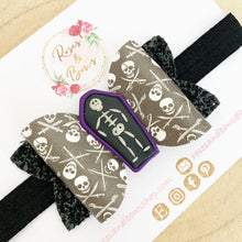 Load image into Gallery viewer, Skeleton Halloween Hair Bow Headband or Clip
