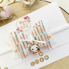 Load image into Gallery viewer, Easter Bunny Transparent Charm Hair Bow Headband or Clip

