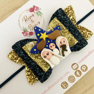 Nativity Hair Bow Headband or Clip