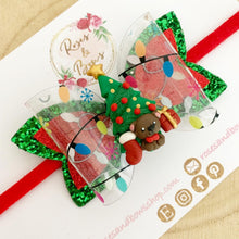 Load image into Gallery viewer, Christmas Tree Hair Bow Headband or Clip
