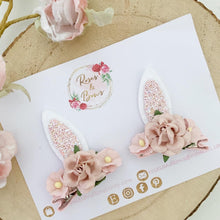 Load image into Gallery viewer, Blush Pink Stand Up Bunny Ear Clips - Easter Bunny Clips
