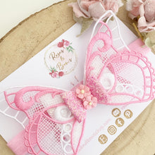 Load image into Gallery viewer, Pink Butterfly Hair Bow Headband or Clip
