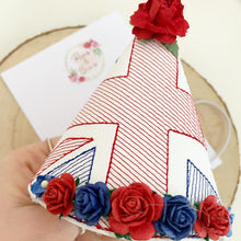 Load image into Gallery viewer, Jubilee party hat - Union Jack party hat - cake smash prop - birthday accessory
