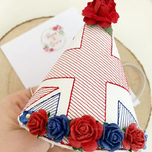 Jubilee party hat - Union Jack party hat - cake smash prop - birthday accessory