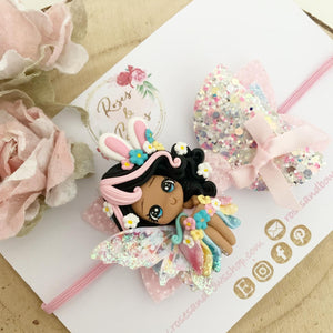 Easter Fairy Hair Bow Headband or Clip