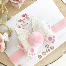 Load image into Gallery viewer, Hop Little Bunny Easter Hair Bow Headband or Clip
