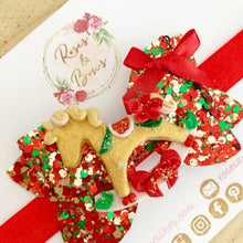 Load image into Gallery viewer, Christmas Rocking Horse Hair Bow Clip or Headband
