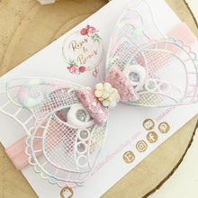 Load image into Gallery viewer, Rainbow Butterfly Hair Bow Headband or Clip
